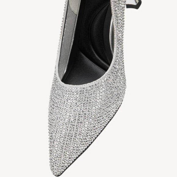NIB Diamond Super Comfy Sparkly Heels Comfortable Heels Comfortable Pumps - Picture 3 of 5